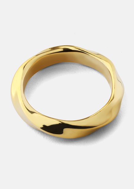 Ring Swirl - 18k guldbelagt