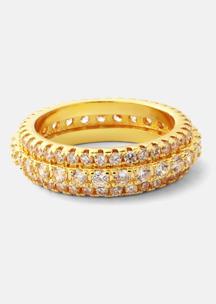Ring Crystal Shimmer - 18k guldbelagt