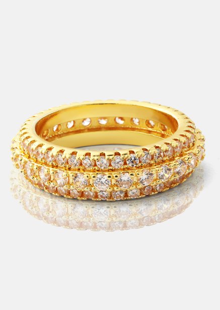 Ring Crystal Shimmer - 18k guldbelagt