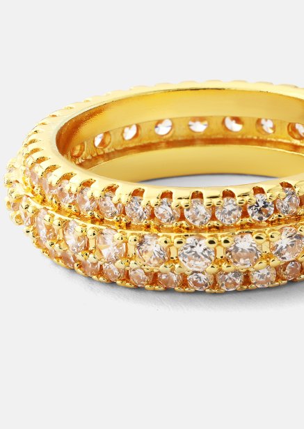 Ring Crystal Shimmer - 18k guldbelagt