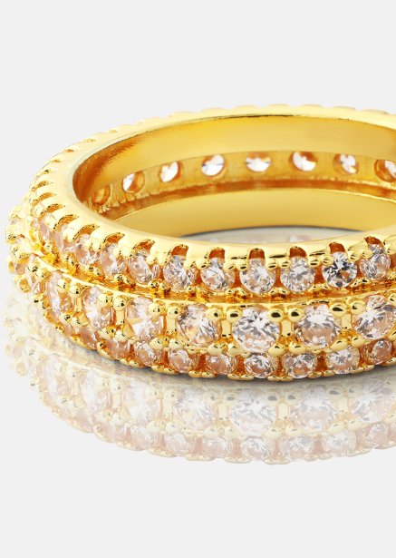 Ring Crystal Shimmer - 18k guldbelagt