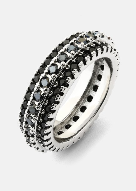 Ring Dark Crystal Shimmer - Forsølvet