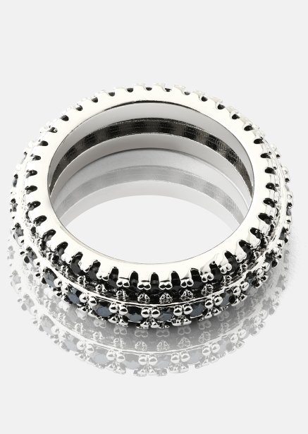 Ring Dark Crystal Shimmer - Forsølvet