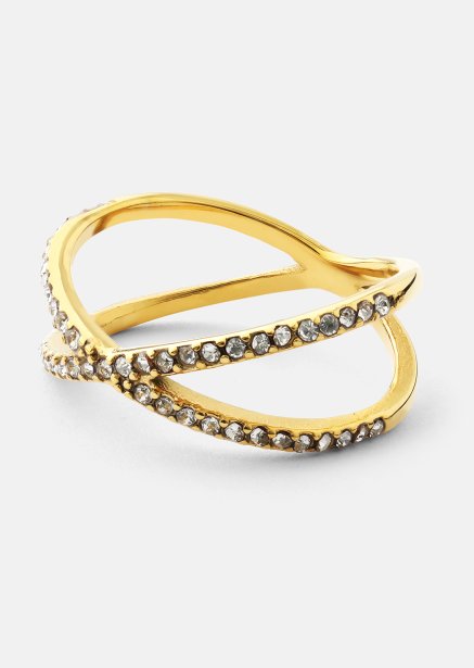Ring Sparkle X - 18k guldbelagt