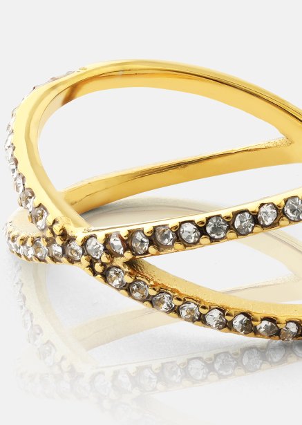 Ring Sparkle X - 18k guldbelagt