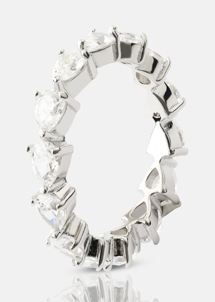 Bezel Glimmer Ring - Forsølvet