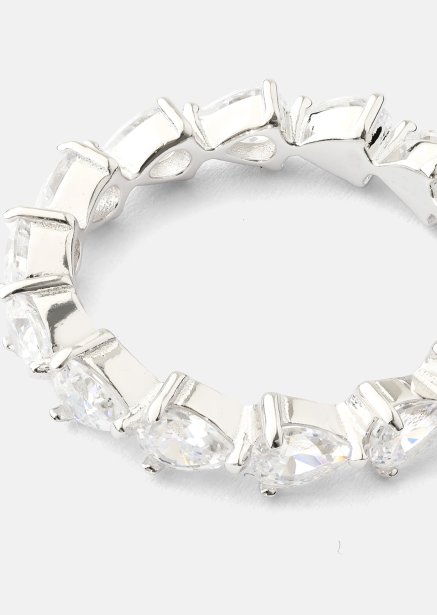 Bezel Glimmer Ring - Forsølvet