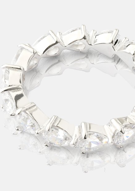 Bezel Glimmer Ring - Forsølvet