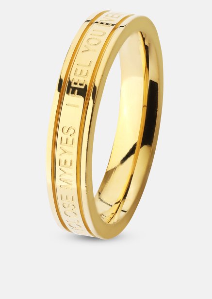 Ring Plain Link - 18k Forgyldt
