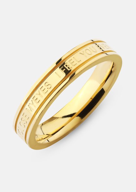 Ring Plain Link - 18k Forgyldt
