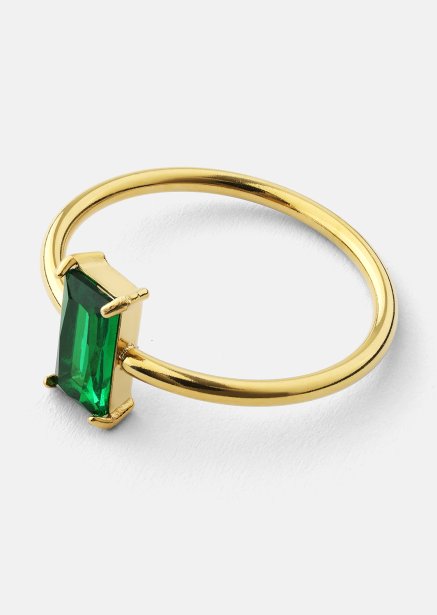 Ring Emeraldis - 18k Forgyldt