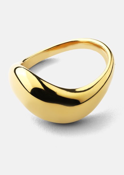 Ring Soft Curve - 18k Forgyldt