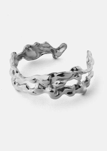 Ring Molten Wave - Forsølvet