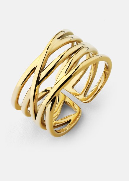 Ring Golden Maze - 18k Forgyldt
