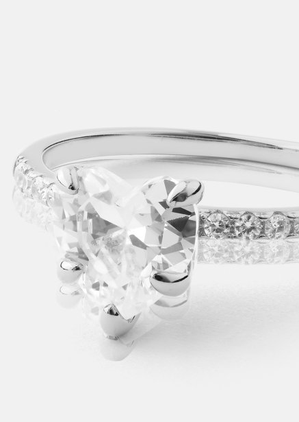 Heartlight Solitaire Ring - Forsølvet