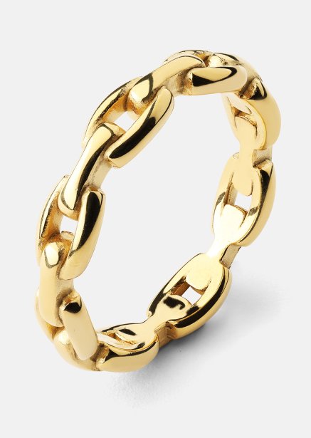 Ring Bold Chain - 18K Forgyldt