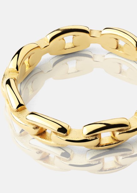 Ring Bold Chain - 18K Forgyldt