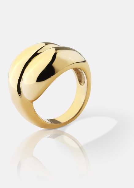 Ring Bold Flow - 18k Forgyldt
