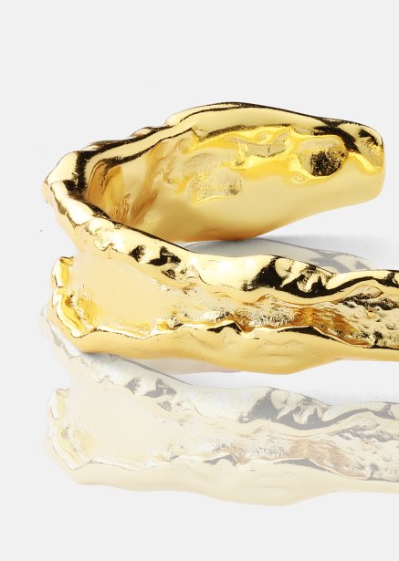 Ring Raw Texture - 18k guldbelagt