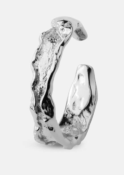 Ring Raw Texture - Forsølvet