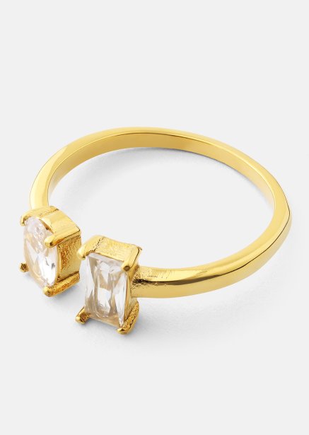 Ring Duo Cut - 18k Forgyldt