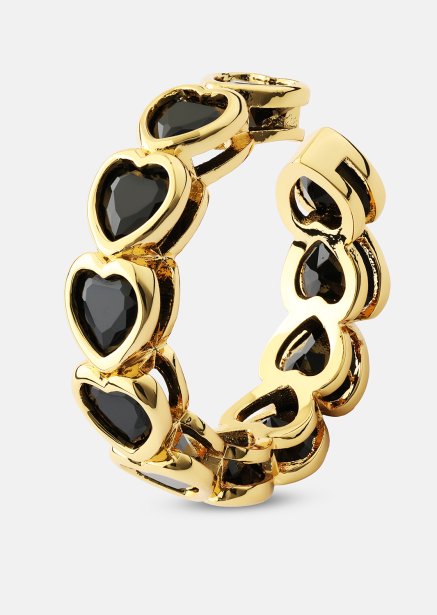 Ring Eternal Night Heart - 18k Forgyldt
