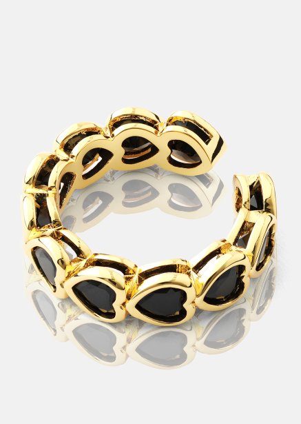 Ring Eternal Night Heart - 18k Forgyldt