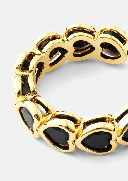Ring Eternal Night Heart - 18k Forgyldt