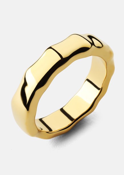 Ring Sculpted Flow - 18k Forgyldt