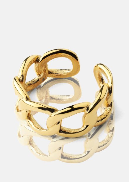Ring Bold Chain - 18K Forgyldt