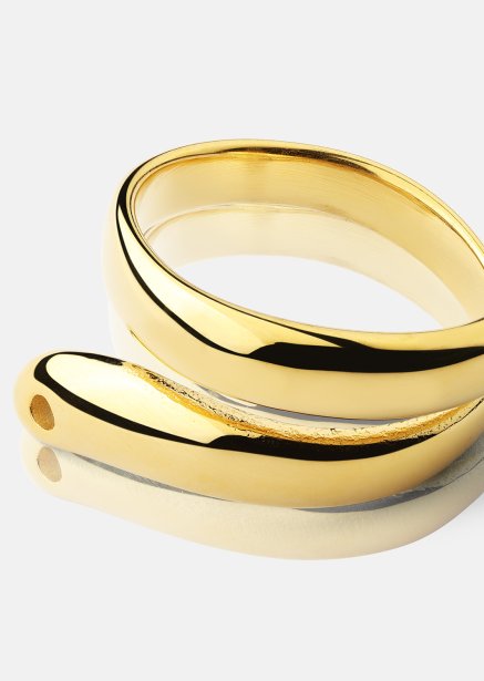 Ring Wave - 18k Forgyldt
