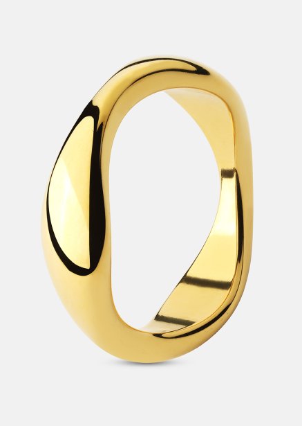 Ring Organic Curve - 18k Forgyldt
