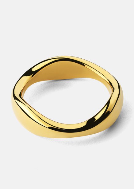 Ring Organic Curve - 18k Forgyldt