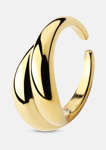 Ring Wave Bold - 18k Forgyldt