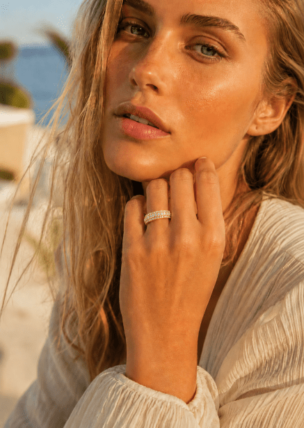 Ring Crystal Shimmer - 18k guldbelagt