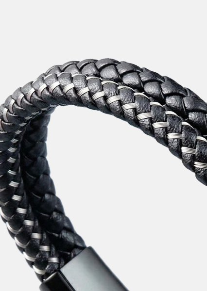 Læderarmbånd Shadow Weave