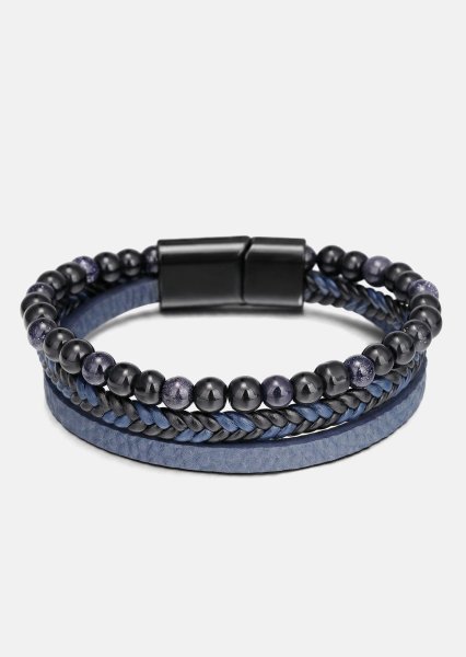 Læderarmbånd Cobalt Stride