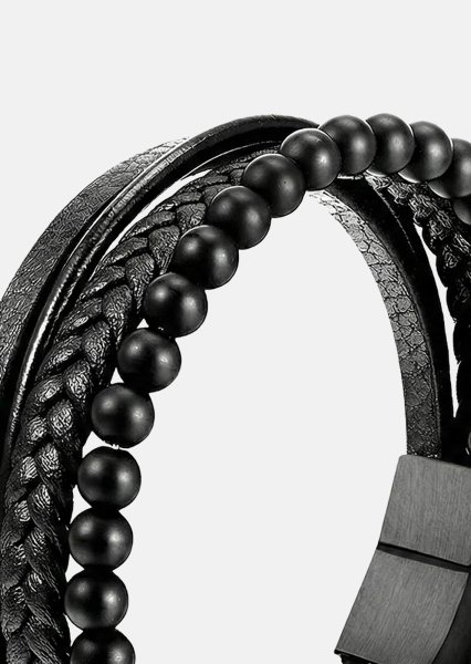 Læderarmbånd Noble Noir