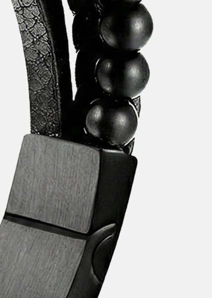 Læderarmbånd Noble Noir