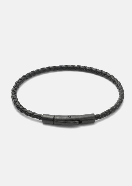 Læderarmbånd Obsidian Loop