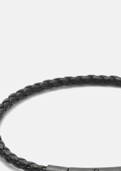Læderarmbånd Obsidian Loop