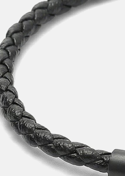 Læderarmbånd Obsidian Loop