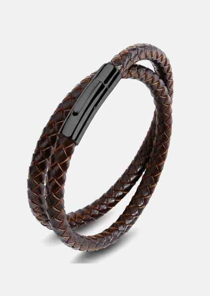 Læderarmbånd Vigor Weave