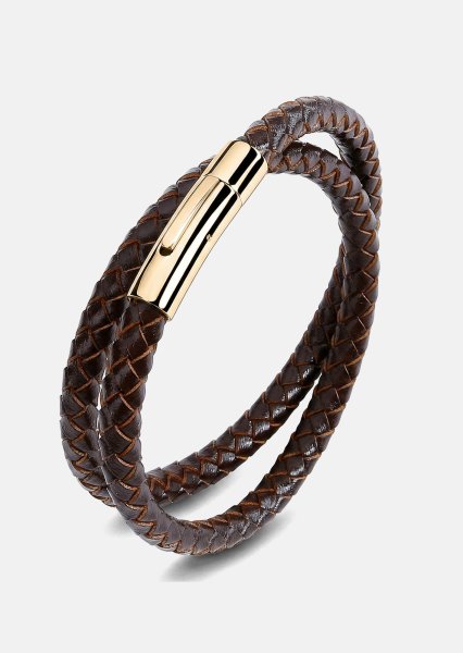 Læderarmbånd Virtue Weave