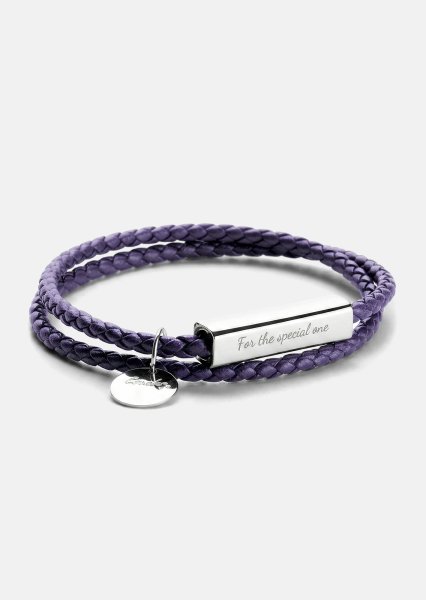 Læderarmbånd Violet Edge