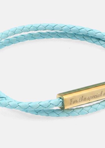 Læderarmbånd Azure Charm