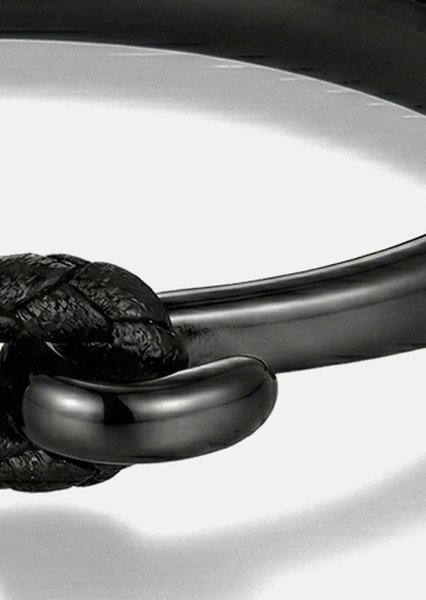 Læderarmbånd Obsidian Link