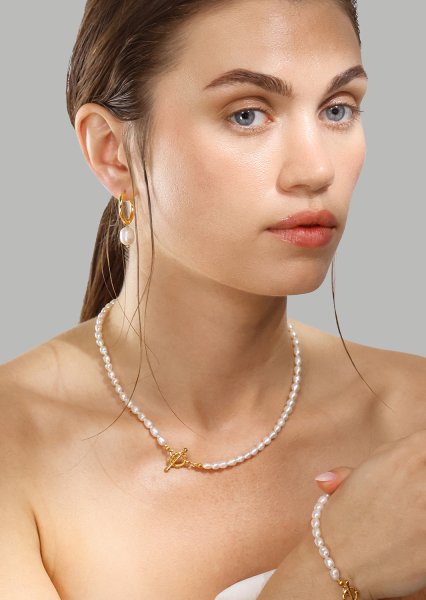Halskæde Classic Pearl - 18k Forgyldt