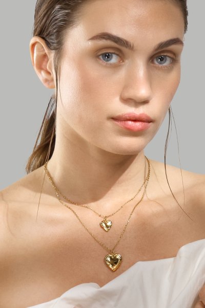 Halskæde Golden Heart Mini - 18k Forgyldt
