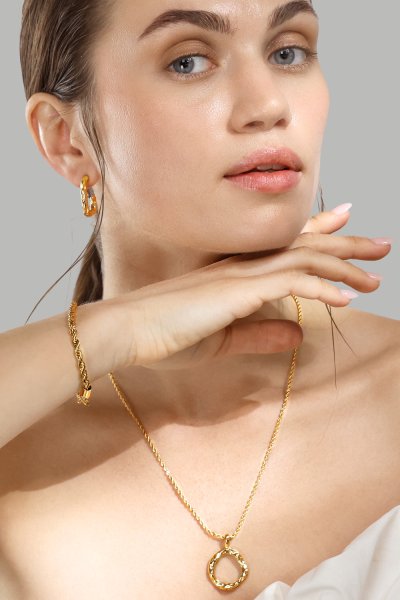 Ørering Sculptura - 18k Gold Plated